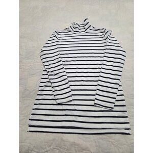 Orvis Perfect Tee Long Sleeve Size M Navy & White Stripe Cotton Modal Spandex